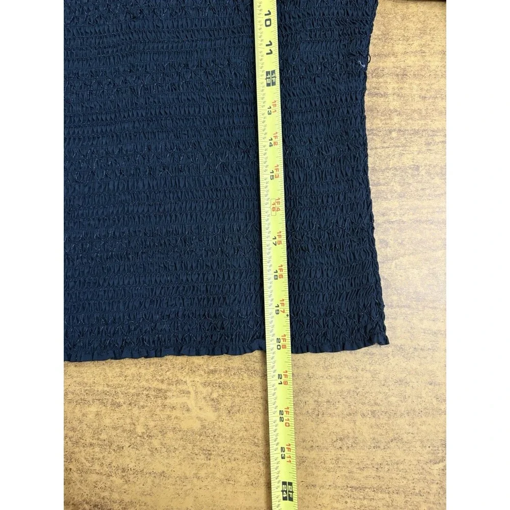 J.Crew Melanie smocked puff-sleeve top‎ in black Size XS
